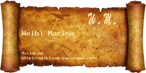Weibl Marina névjegykártya